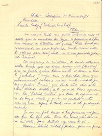 [Carta] 1951 dic. 30, Concepción, Chile [a] Gabriela Mistral, Italia