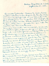[Carta] 1951 sept. 1, Nueva York [a] Gabriela Mistral