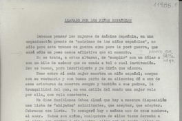 Llamado por los niños españoles Llamado por los niños españoles