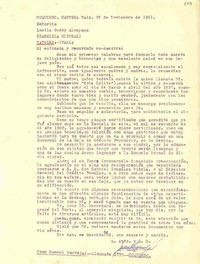 [Carta] 1951 nov. 26, Coquimbo, Cantera Baja, [Chile] [a] Lucila Godoy Alcayaga, Nápoles, Italia