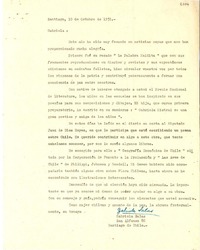 [Carta] 1951 oct. 10, Santiago [a] Gabriela Mistral
