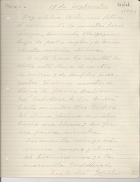 Mensaje a Chile 18 de septiembre de 1956 Mensaje a Chile 18 de septiembre de 1956
