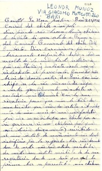 [Carta] 1952 mayo 21, Bari, [Italia] [a] [Gabriela Mistral]
