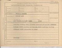 [Telegrama] 1945 nov. 22, [Brasil] [al] Rotary Club, San Vicente de Tagua Tagua, Chile