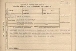 [Telegrama] 1945 nov. 20, [Brasil] [al] Director de El Mercurio, Santiago, Chile