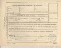 [Telegrama] 1945 nov. 30, Petrópolis, Brasil [a] Brasilita de Souza e Silva, Río de Janeiro
