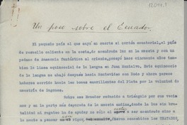 Un poco sobre el Ecuador Un poco sobre el Ecuador