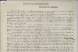 Recado sobre sudamericanismo Recado sobre sudamericanismo