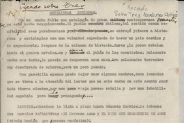 Recado sobre tres novelistas chilenos Recado sobre tres novelistas chilenos