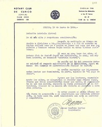 [Carta] 1954 mar. 19, Curicó, Chile [a] Gabriela Mistral