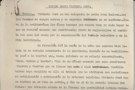Recado sobre Victoria Kent Recado sobre Victoria Kent