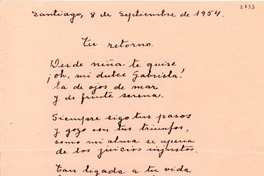 Tu retorno