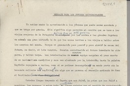Mensaje para los jóvenes universitarios Mensaje para los jóvenes universitarios