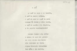 A qué A qué