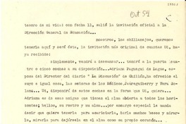 [Carta] 1954 oct., Chillán, [Chile] [a] [Gabriela Mistral]