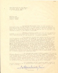 [Carta] 1954 nov. 5, Casa Provincial del Buen Pastor, La Serena, Chile [a] Gabriela Mistral, Estados Unidos