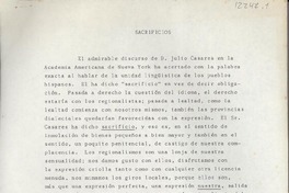 Sacrificios Sacrificios