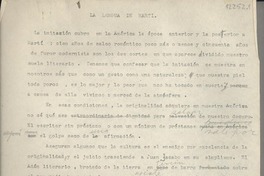 La lengua de Martí La lengua de Martí