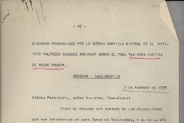"La obra poética de Pedro Prado" "La obra poética de Pedro Prado"
