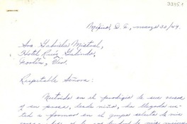 [Carta] 1949 mar. 30, México D.F. [a] Gabriela Mistral, Veracruz