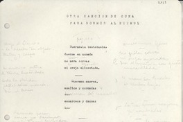 Otra canción de cuna para dormir al huemul Otra canción de cuna para dormir al huemul