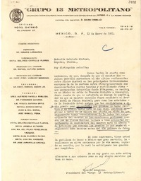 [Carta] 1951 ene. 13, México, D.F. [a] Gabriela Mistral, Nápoles, Italia