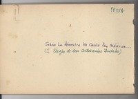 Sobre la América ha caído la máquina _ : (I Elogio de las Artesanías Indias) Sobre la América ha caído la máquina _ : (I Elogio de las Artesanías Indias)
