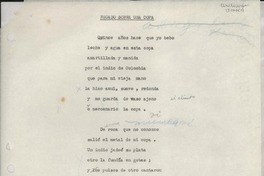 Recado sobre una copa Recado sobre una copa