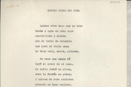 Recado sobre una copa Recado sobre una copa