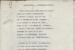 Recado terrestre Recado terrestre