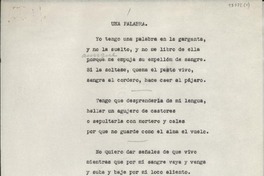 Una palabra Una palabra