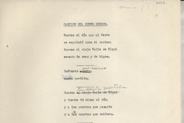 Canción del sueño brusco Canción del sueño brusco