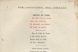 Dos canciones del zodíaco Dos canciones del zodíaco