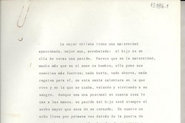 El carácter de la mujer chilena El carácter de la mujer chilena