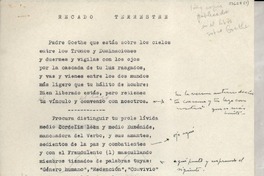 Recado terrestre Recado terrestre