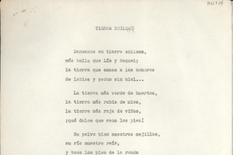 Tierra chilena Tierra chilena