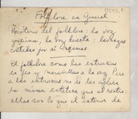 Folklore en general Folklore en general
