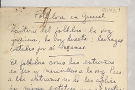 Folklore en general Folklore en general