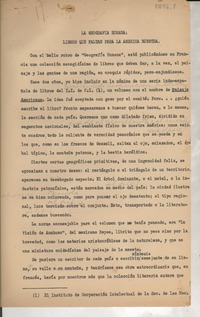 La geografía humana : libros que faltan para la América nuestra La geografía humana : libros que faltan para la América nuestra