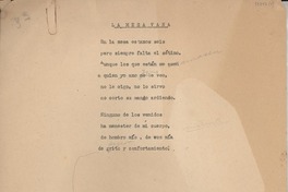 La mesa vana La mesa vana