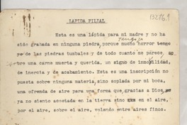Lápida filial Lápida filial