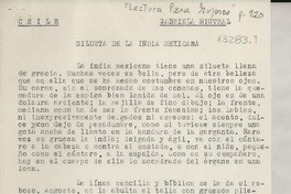 Lectura para mujeres : Silueta de la india mexicana Lectura para mujeres : Silueta de la india mexicana
