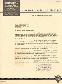 [Carta] 1944 mayo 24, Río de Janeiro [a] Gabriela Mistral, Petrópolis