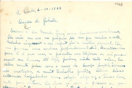 [Carta] 1944 dic. 6, Sao Paulo, [Brasil] [a] Gabriela Mistral