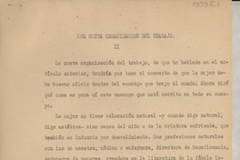 Una nueva organización del trabajo II Una nueva organización del trabajo II