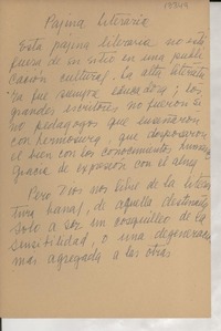 Página literaria Página literaria