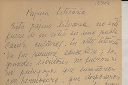Página literaria Página literaria
