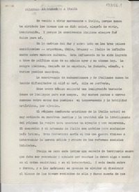Palabras al llegar a Italia Palabras al llegar a Italia