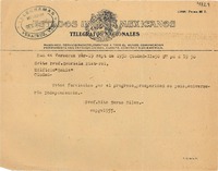 [Telegrama] 1950 sept. 19, Veracruz [a] Gabriela Mistral, Veracruz