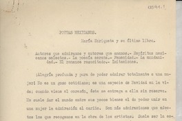 Poetas mexicanos : María Enriqueta y su último libro Poetas mexicanos : María Enriqueta y su último libro